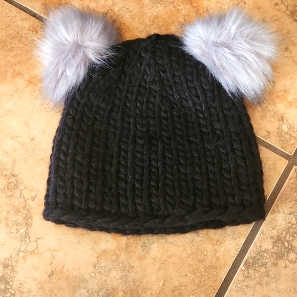 Barneys New York Accessories - Barney's of New York Women's Double Pom Beanie